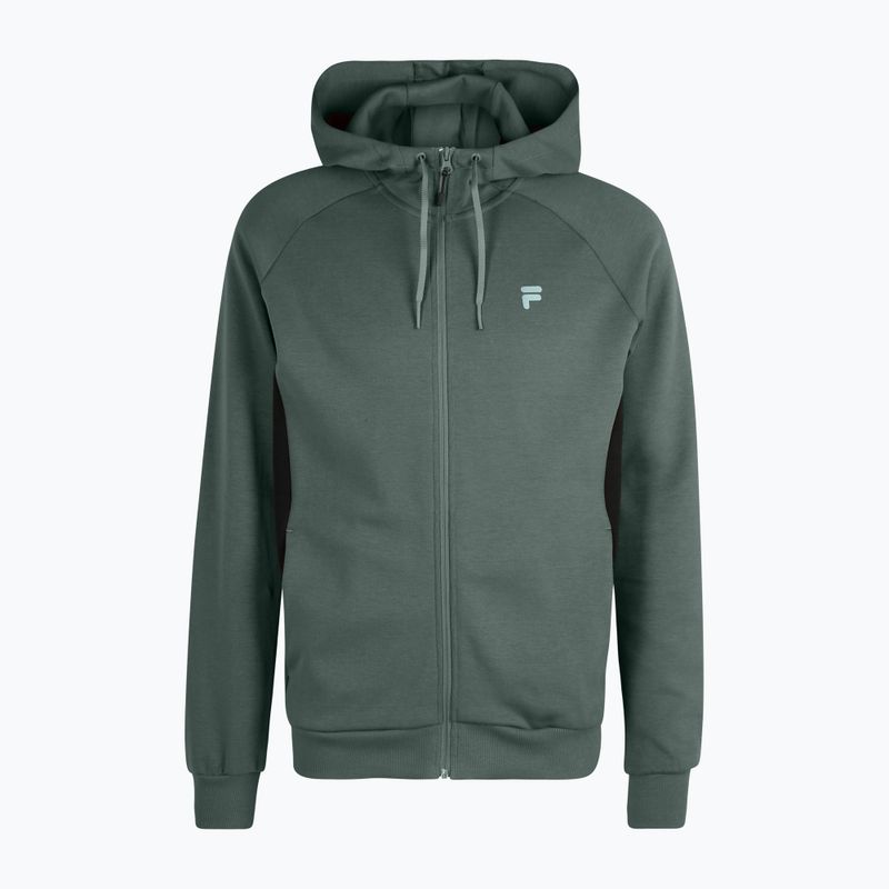 FILA men's Romulus Hooded Track sweatshirt dark forest/black