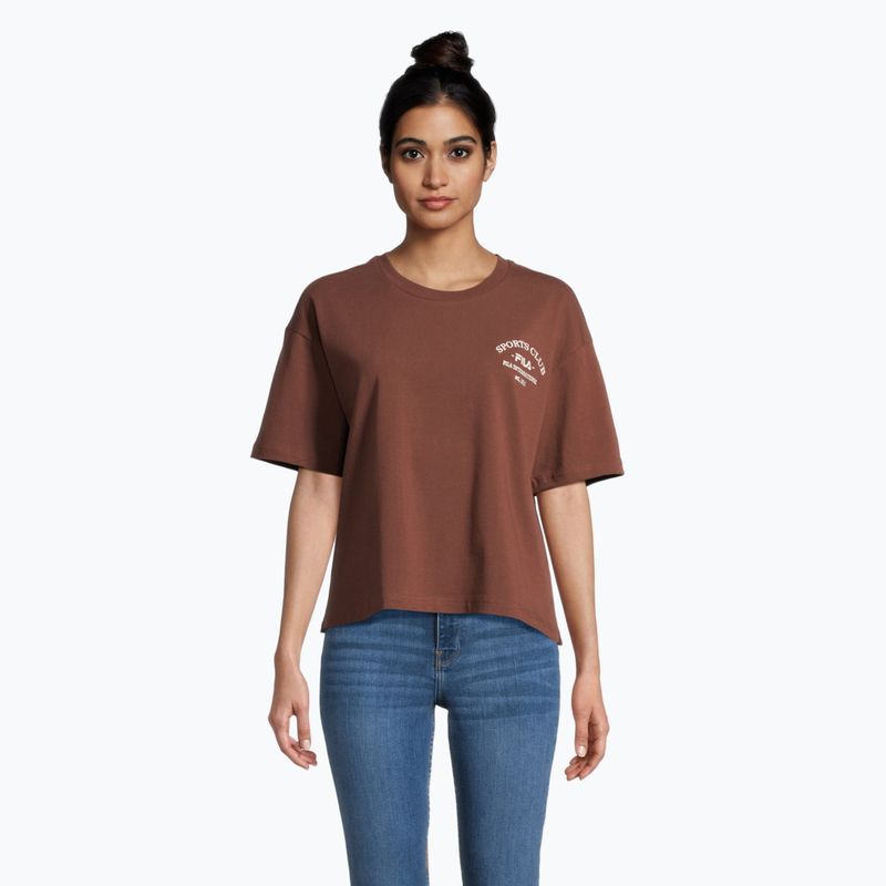 Women's FILA Boms Loose Fit T-shirt chocolate fondant