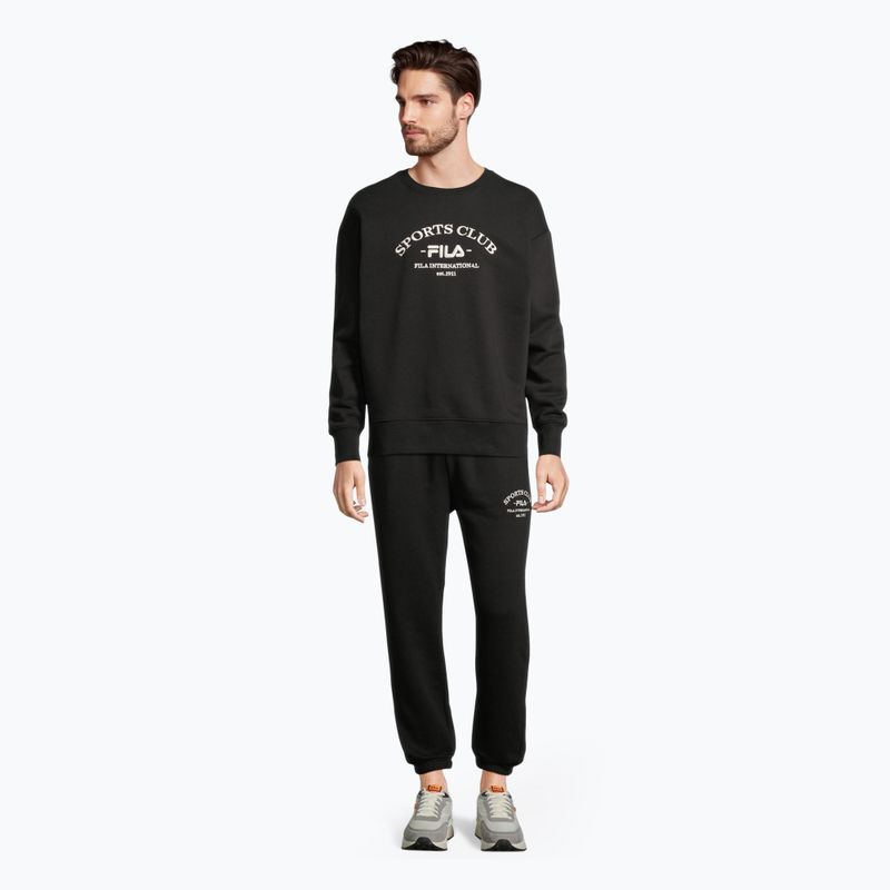 Men's FILA Brand Loose Fit Crew sweatshirt black 2