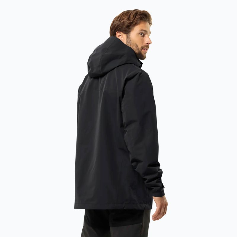 Jack Wolfskin men's 3-in-1 jacket Jasper 2L black 2