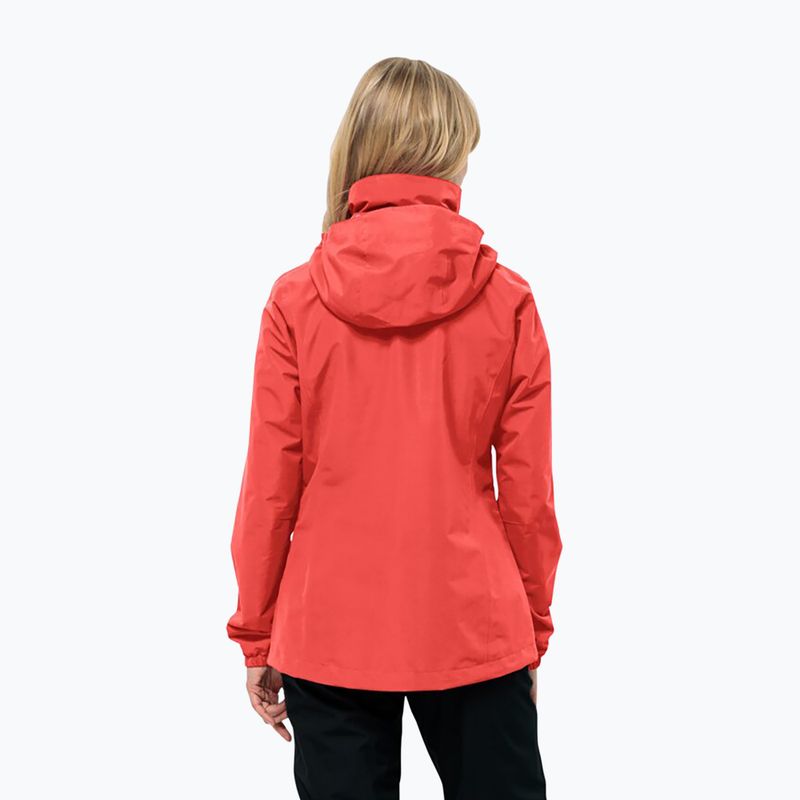 Jack Wolfskin Stormy Point 2L women's rain jacket vibrant red 2