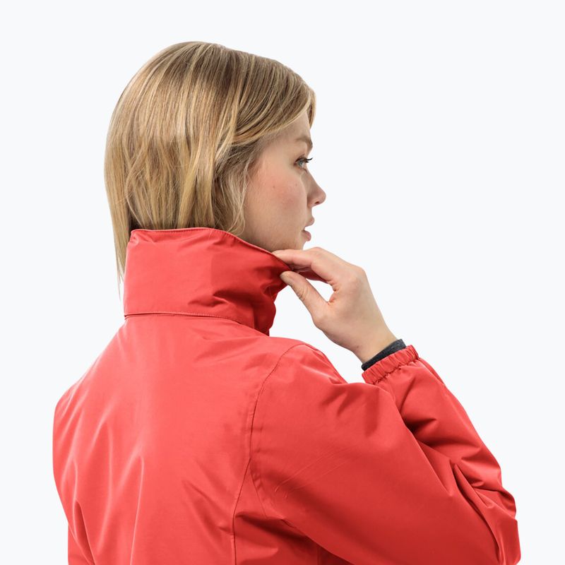 Jack Wolfskin Stormy Point 2L women's rain jacket vibrant red 4