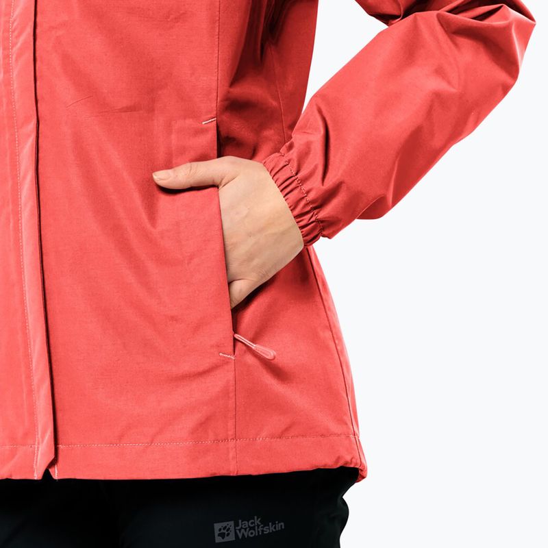 Jack Wolfskin Stormy Point 2L women's rain jacket vibrant red 5