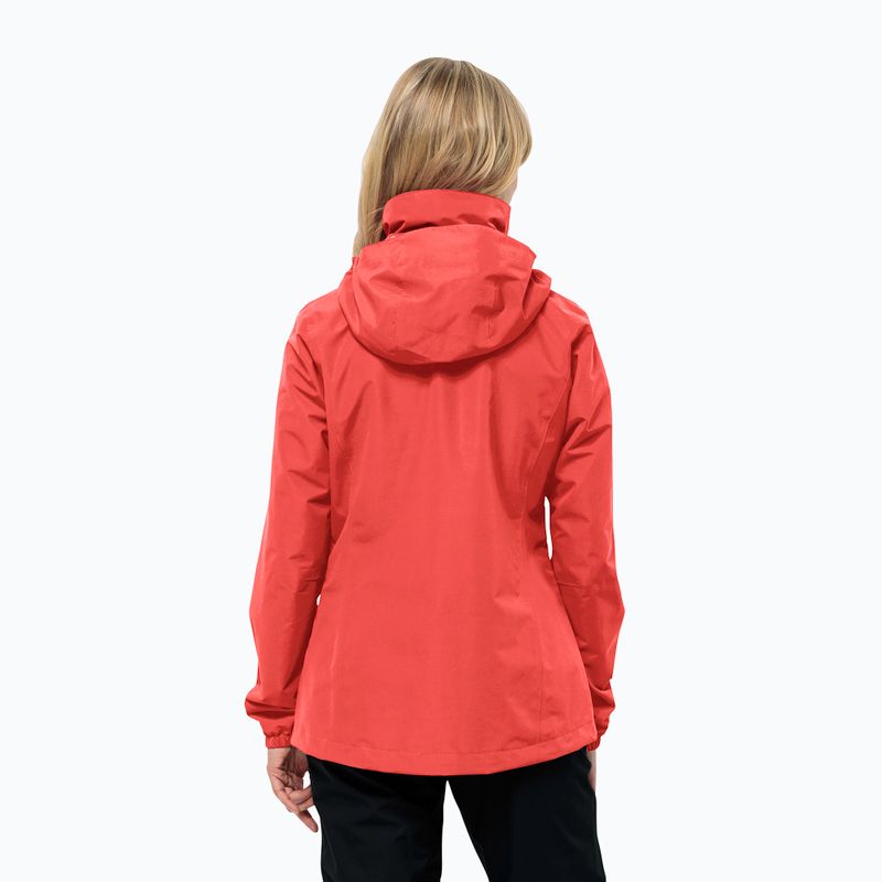Jack Wolfskin Stormy Point 2L women's rain jacket vibrant red 2