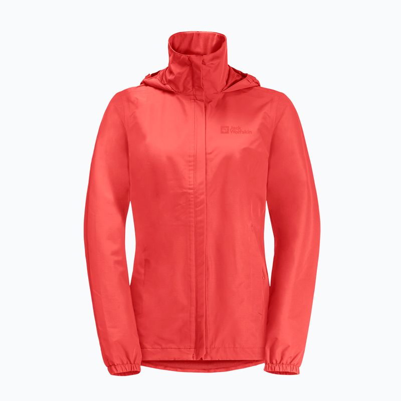 Jack Wolfskin Stormy Point 2L women's rain jacket vibrant red 7