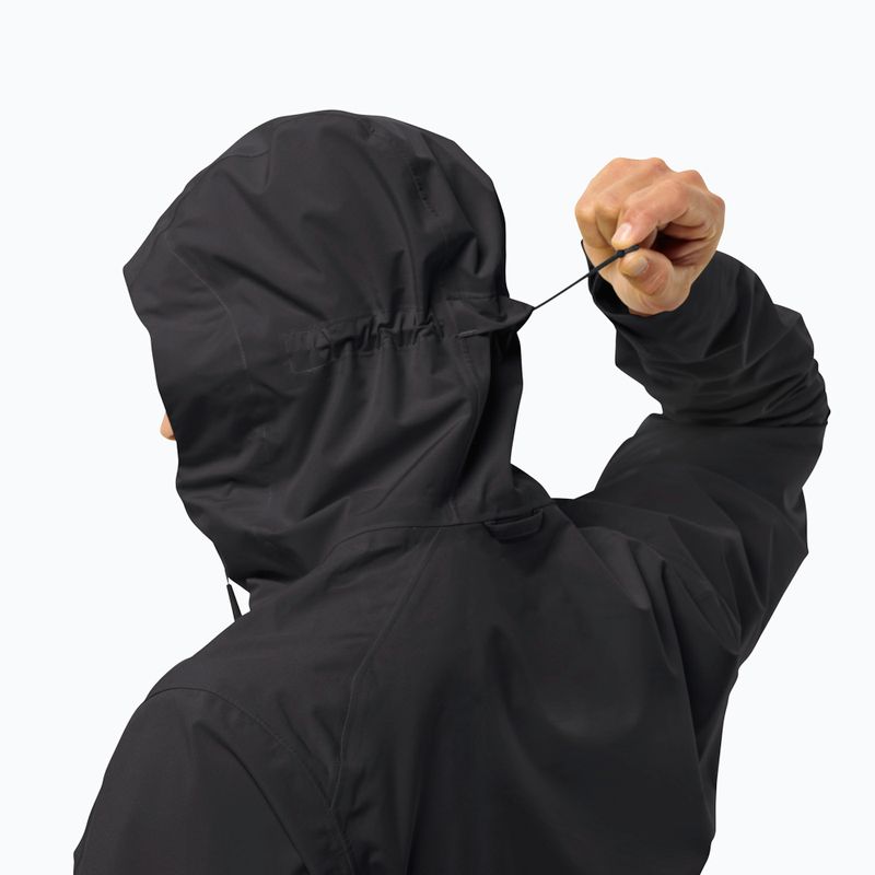 Men's rain jacket Jack Wolfskin Highest Peak 3L black 7