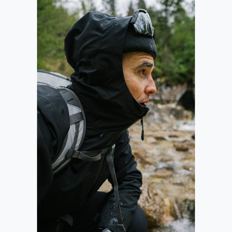 Men's rain jacket Jack Wolfskin Highest Peak 3L black 22