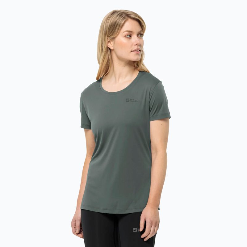 Jack Wolfskin women's trekking T-shirt Tech hedge green