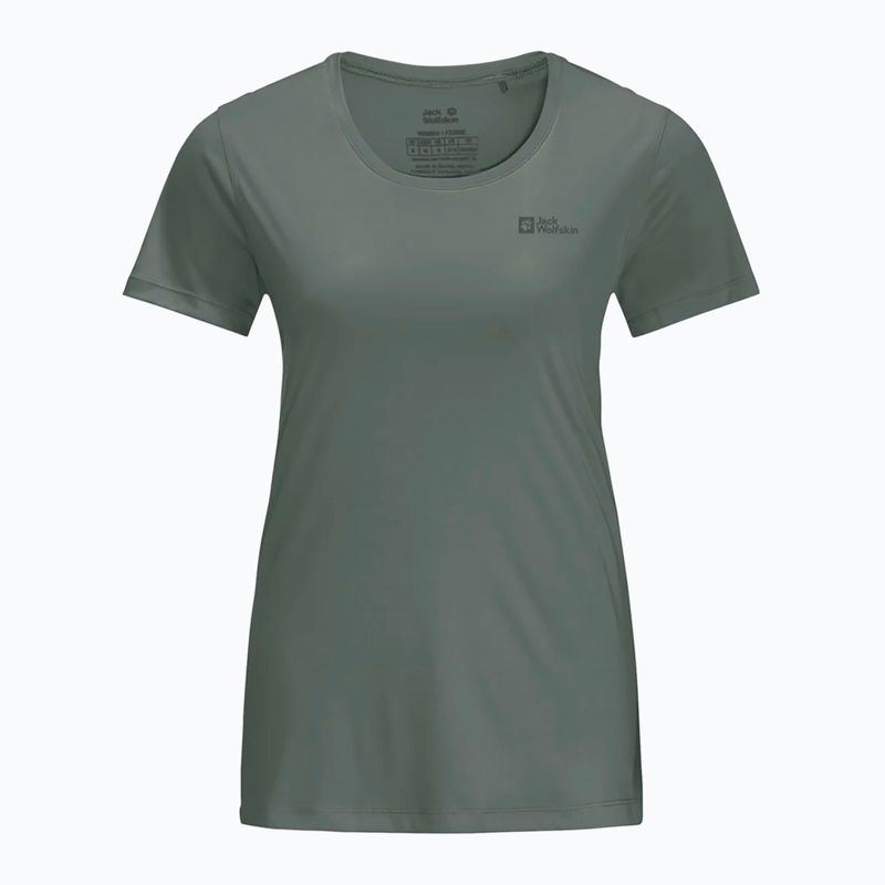 Jack Wolfskin women's trekking T-shirt Tech hedge green 3