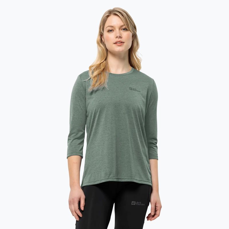 Jack Wolfskin women's trekking longsleeve Crosstrail 3/4 hedge green