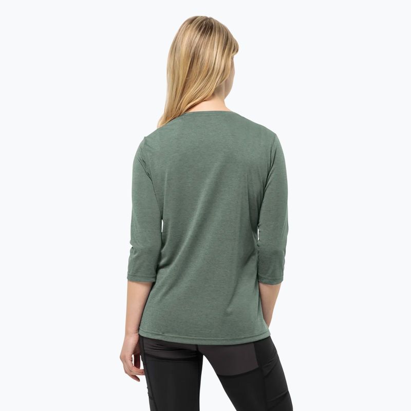 Jack Wolfskin women's trekking longsleeve Crosstrail 3/4 hedge green 2