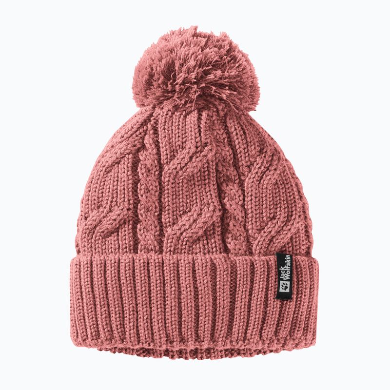 Jack Wolfskin winter beanie Pompom mineral red