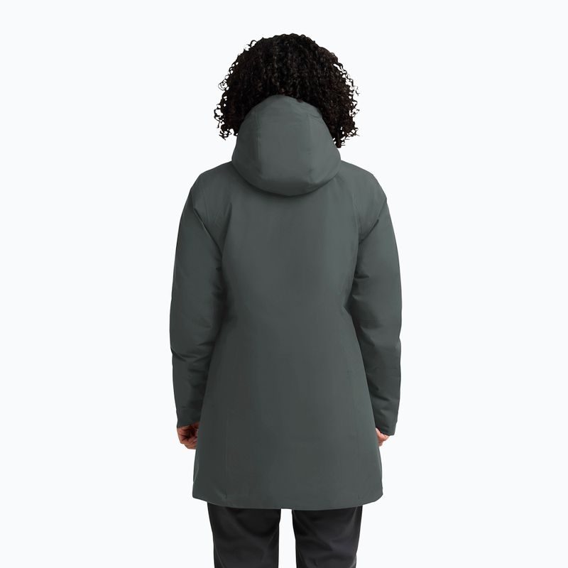 Women's rain jacket Jack Wolfskin Heidelstein Ins slate green 3