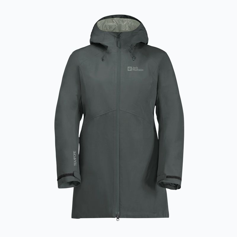 Women's rain jacket Jack Wolfskin Heidelstein Ins slate green 6