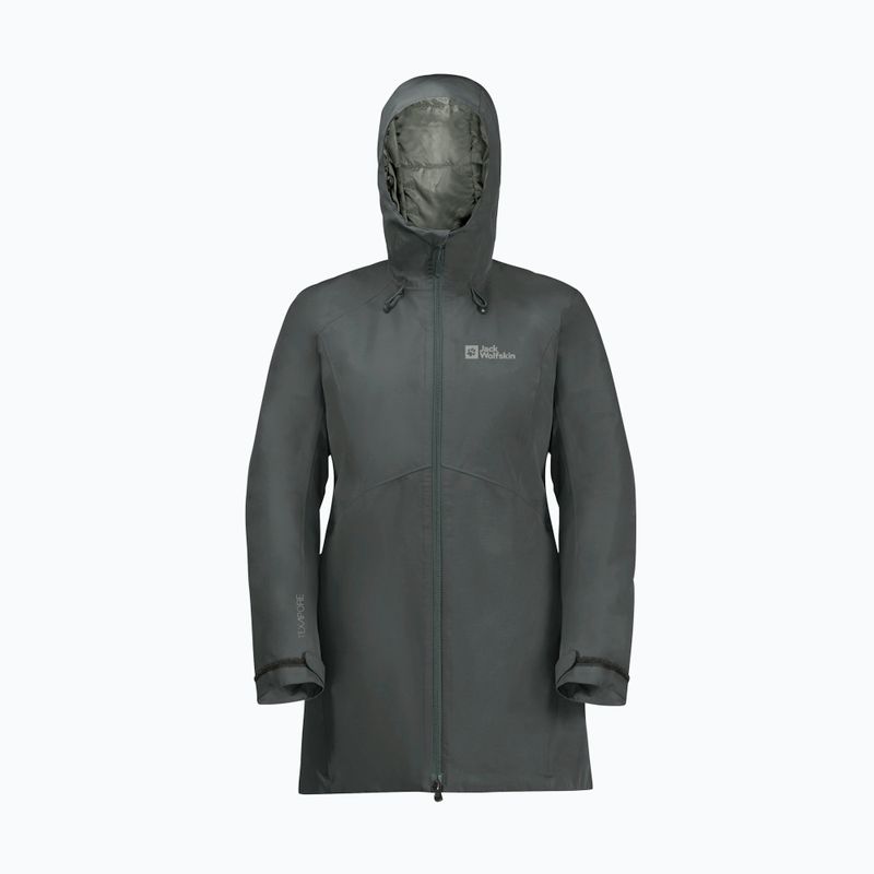 Women's rain jacket Jack Wolfskin Heidelstein Ins slate green 7