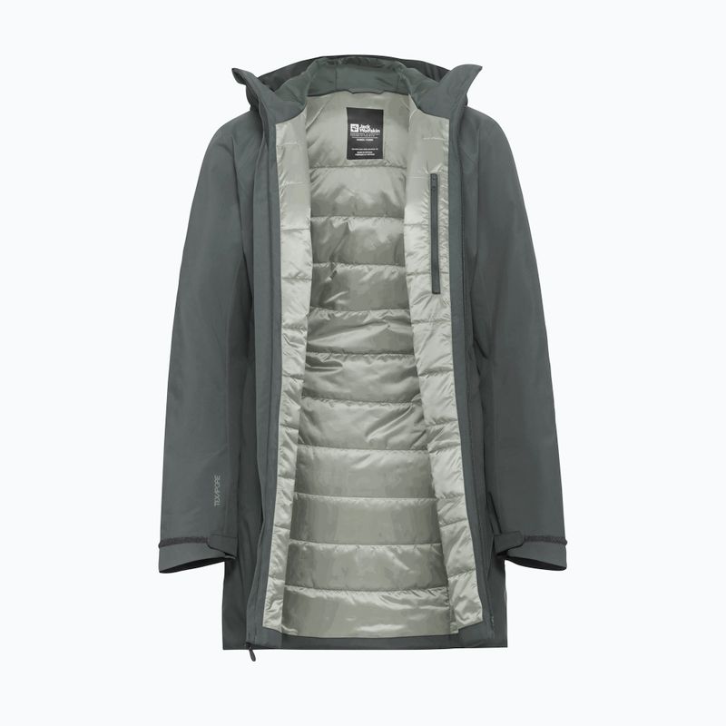 Women's rain jacket Jack Wolfskin Heidelstein Ins slate green 9