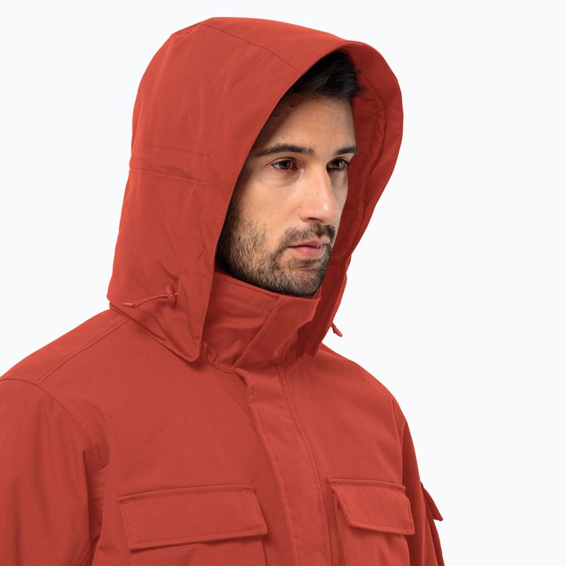Jack Wolfskin men's down jacket Glacier Canyon Parka intense rust 3