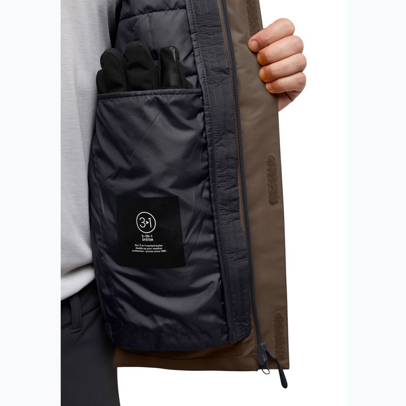 Jack Wolfskin men's Jasper 3In1 jacket cold coffee 14