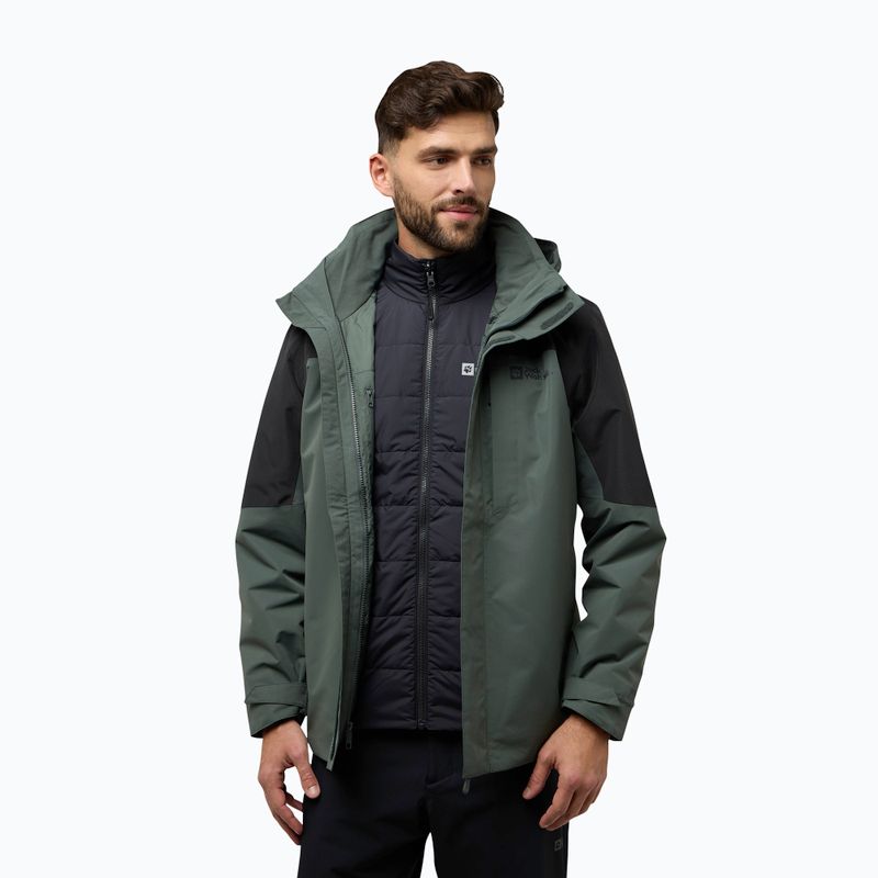 Jack Wolfskin men's Romberg 3In1 jacket slate green 2