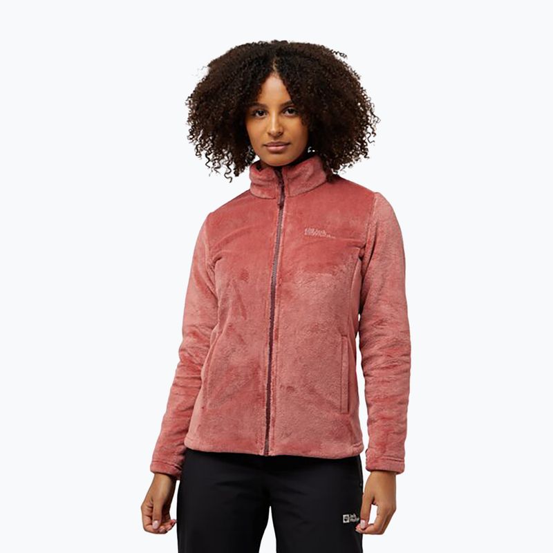 Jack Wolfskin women's Rotwand 3In1 fleece sweatshirt red ochre 4