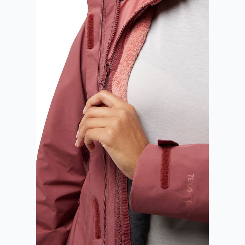 Jack Wolfskin women's Rotwand 3In1 fleece sweatshirt red ochre 10