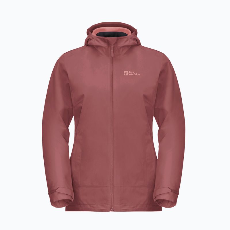 Jack Wolfskin women's Moonrise 3In1 jacket red ochre 8