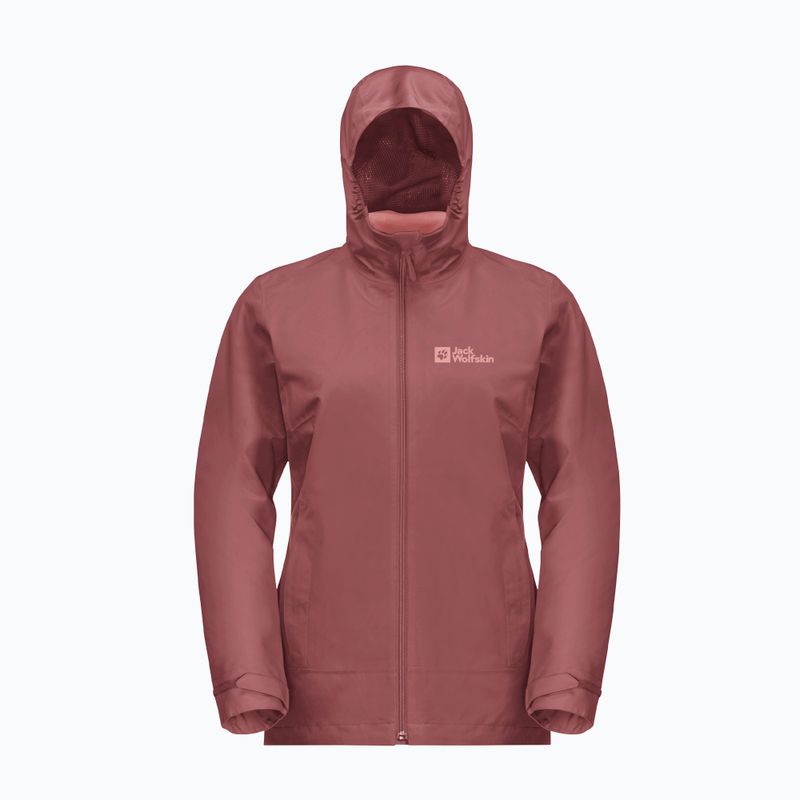 Jack Wolfskin women's Moonrise 3In1 jacket red ochre 9