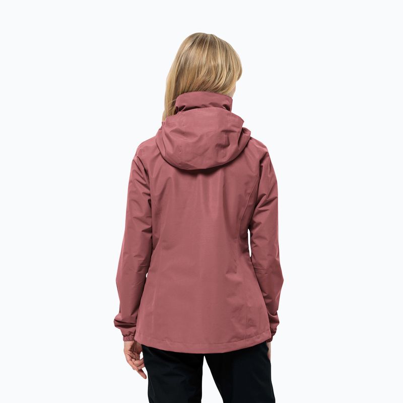 Jack Wolfskin Stormy Point 2L women's rain jacket red ochre 2