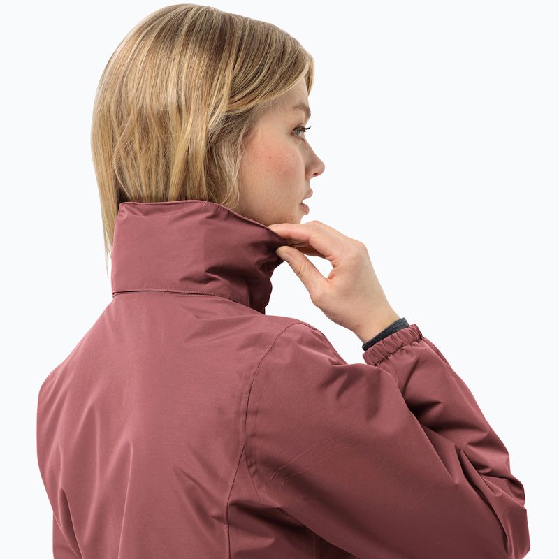 Jack Wolfskin Stormy Point 2L women's rain jacket red ochre 4