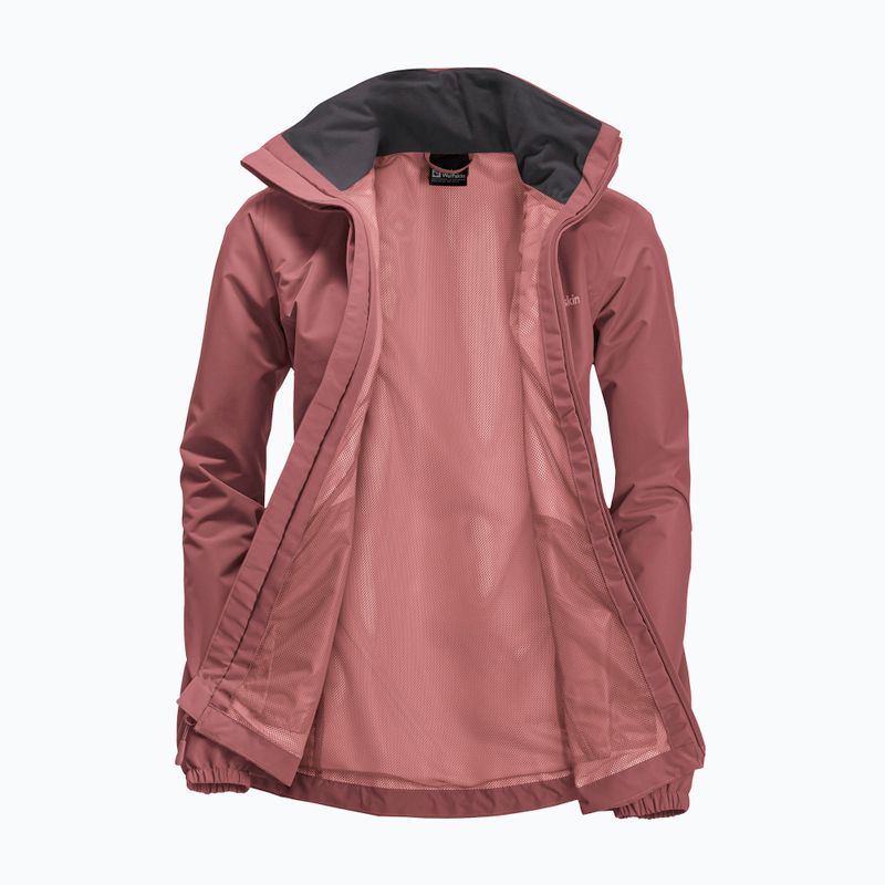 Jack Wolfskin Stormy Point 2L women's rain jacket red ochre 9