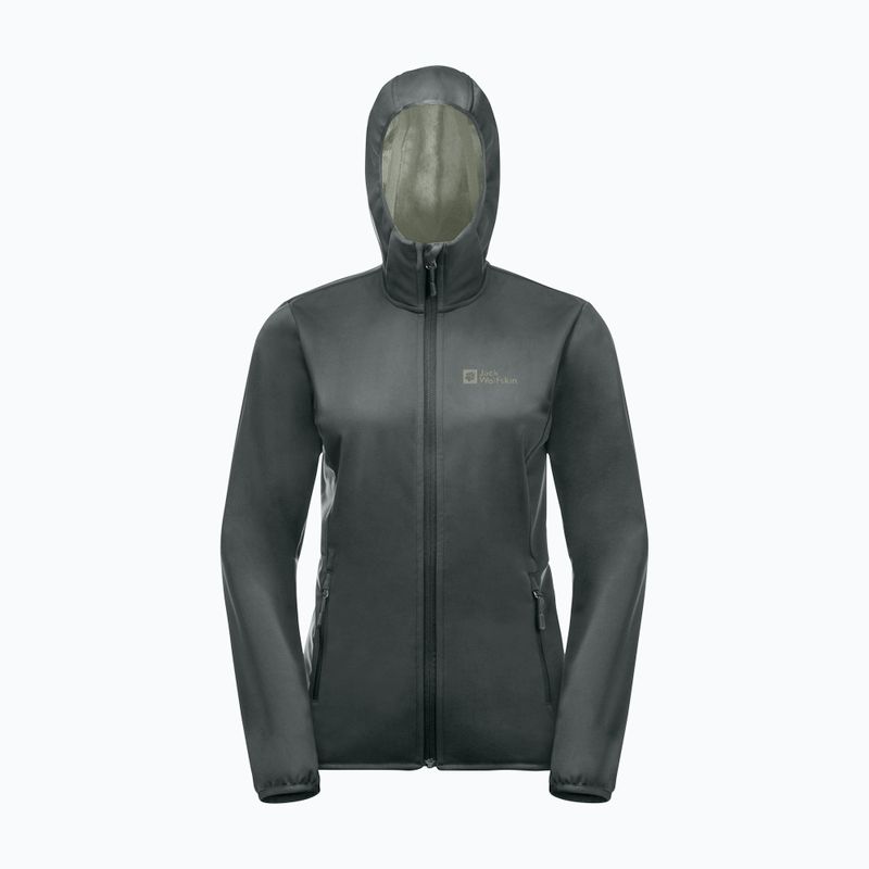 Women's softshell jacket Jack Wolfskin Windhain Hoody slate green 9