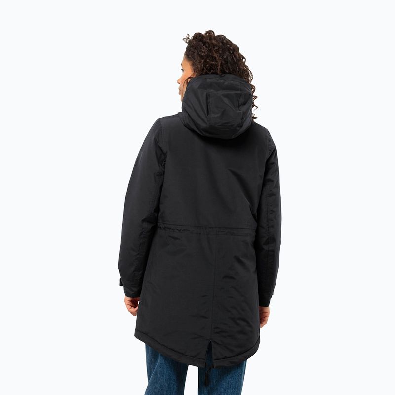 Jack Wolfskin women's winter jacket Talforst Parka black 2
