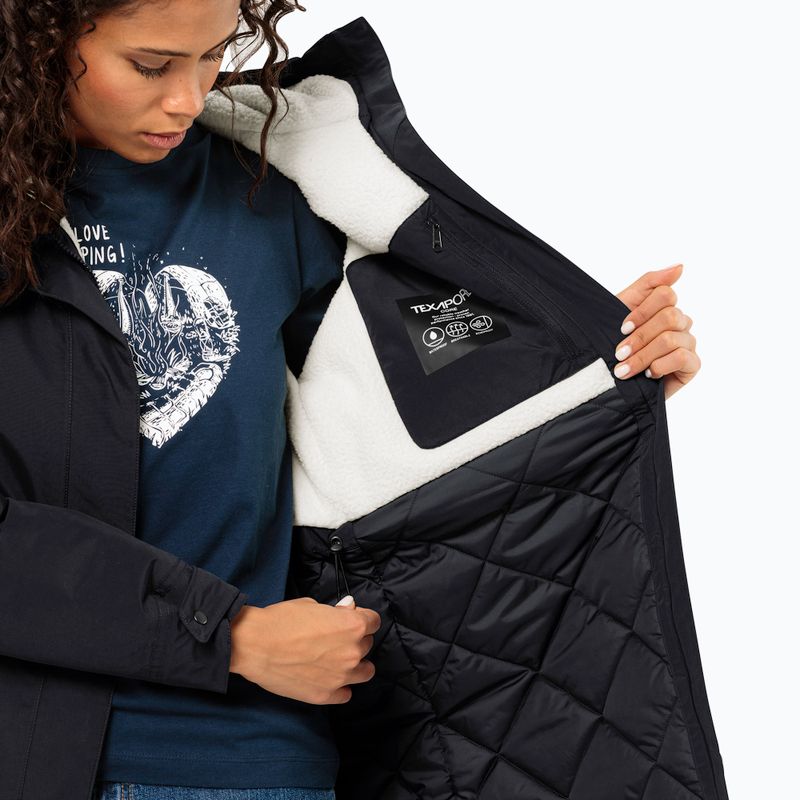 Jack Wolfskin women's winter jacket Talforst Parka black 5