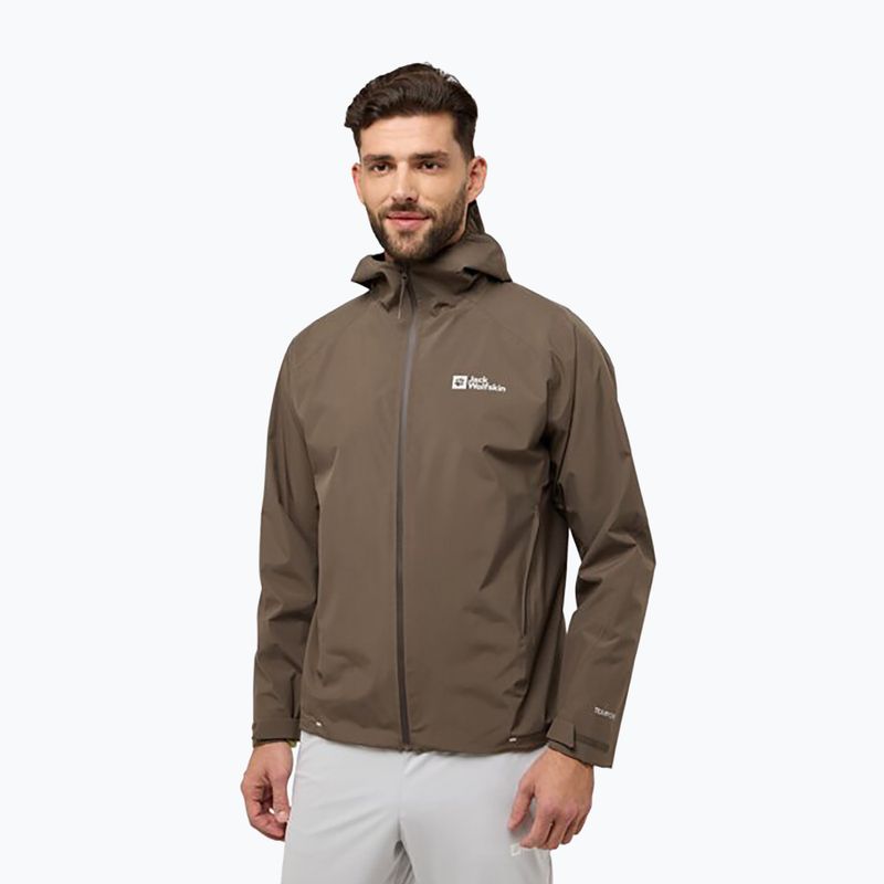 Jack Wolfskin men's Prelight 2L Ins cold coffee rain jacket