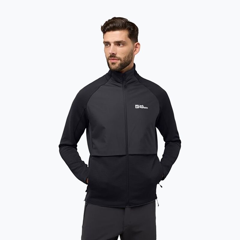 Jack Wolfskin men's fleece sweatshirt Dormer black