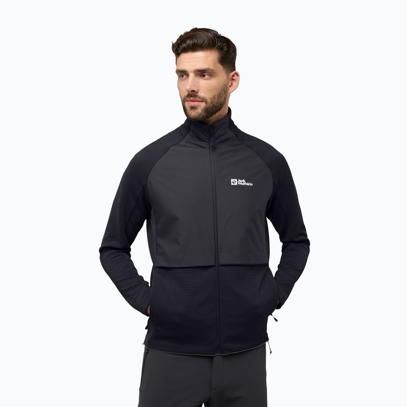 Jack Wolfskin men's fleece sweatshirt Dormer black