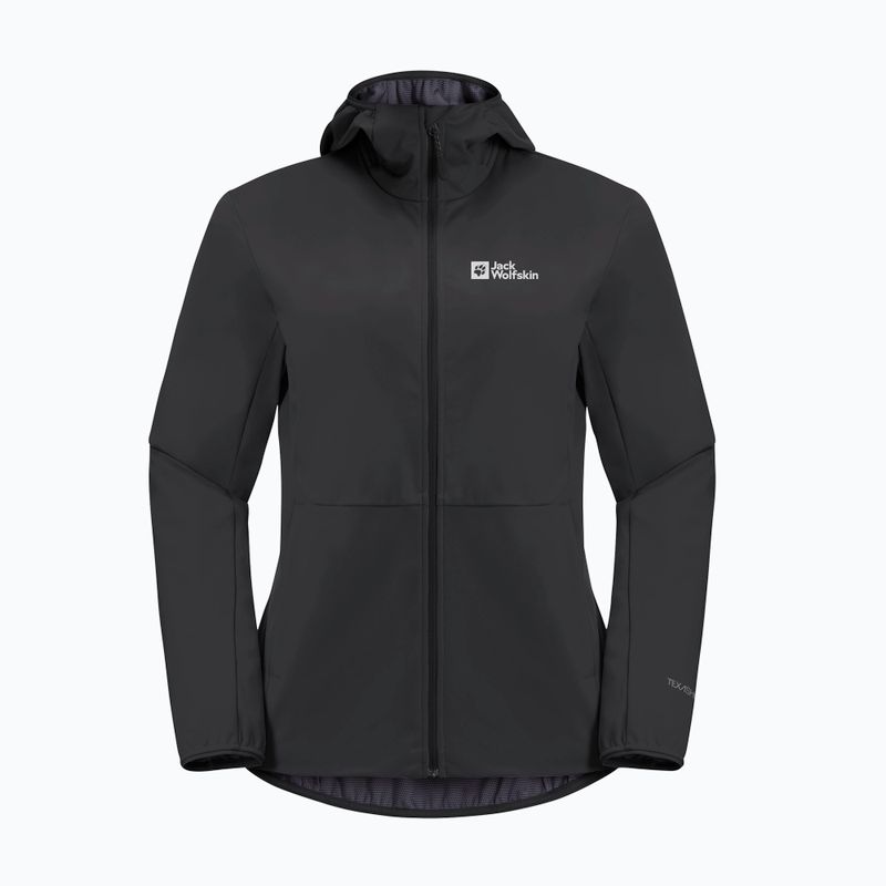 Jack Wolfskin women's softshell jacket Feldberg Hoody black 6