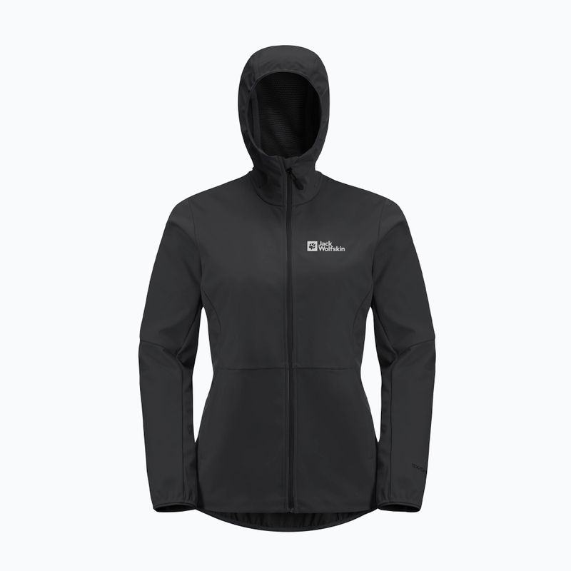 Jack Wolfskin women's softshell jacket Feldberg Hoody black 7