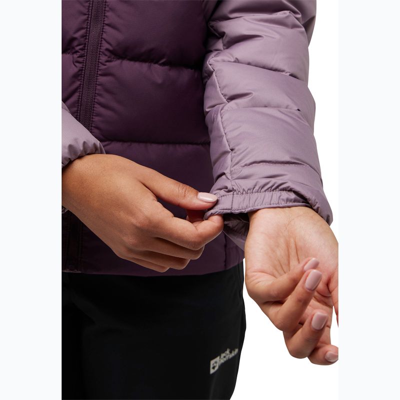 Jack Wolfskin women's down jacket Ather Down Hoody midnight plum 5