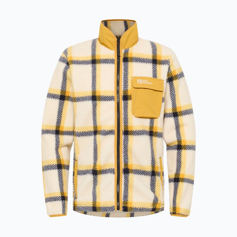Jack Wolfskin men's fleece sweatshirt Felslicht Check panna cotta 6