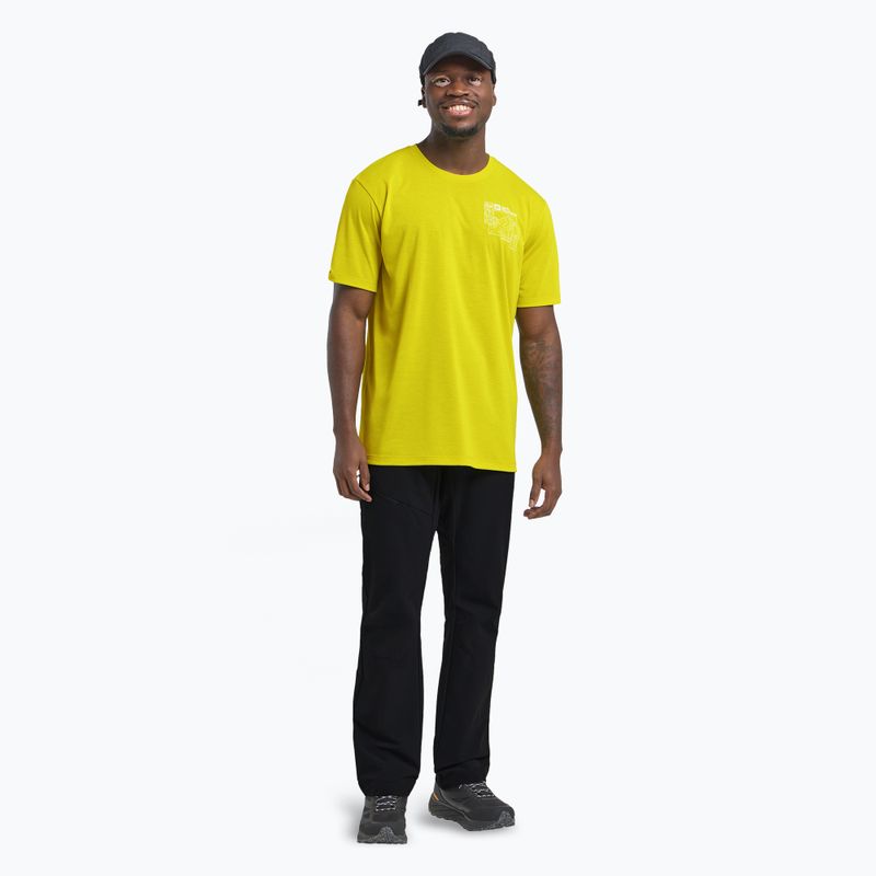 Jack Wolfskin men's trekking t-shirt Vonnan Graphic explore chartreuse 2