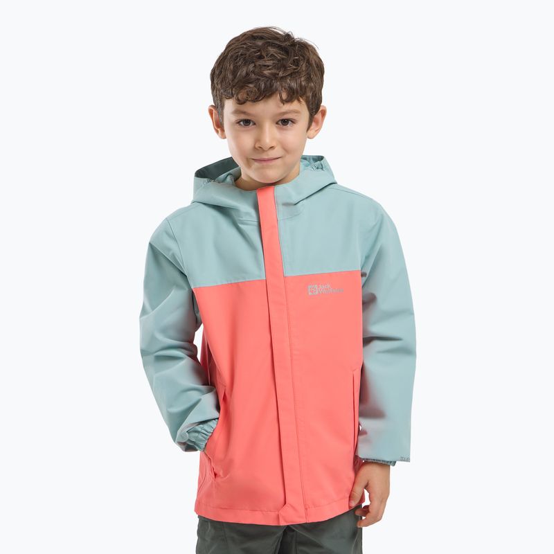 Children's rain jacket Jack Wolfskin Tucan sunset coral