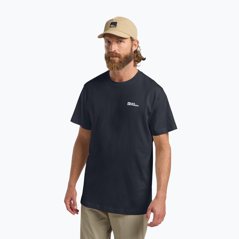 Jack Wolfskin men's Essential t-shirt dark navy/grey