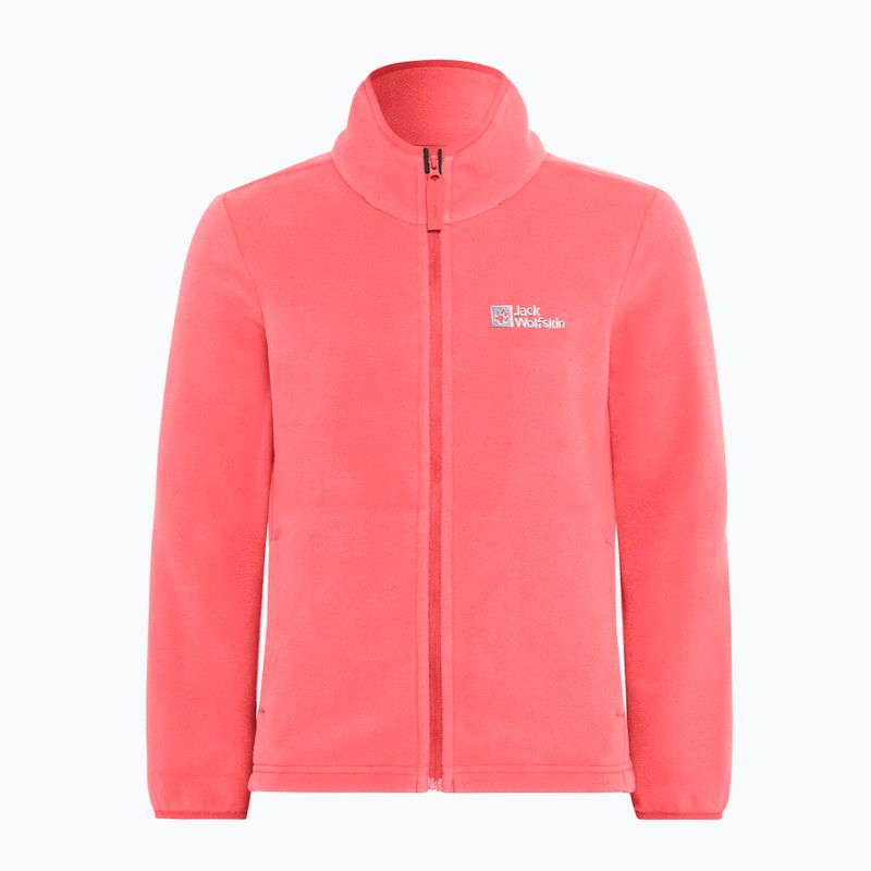 Jack Wolfskin Taunus sunset coral children's fleece sweatshirt