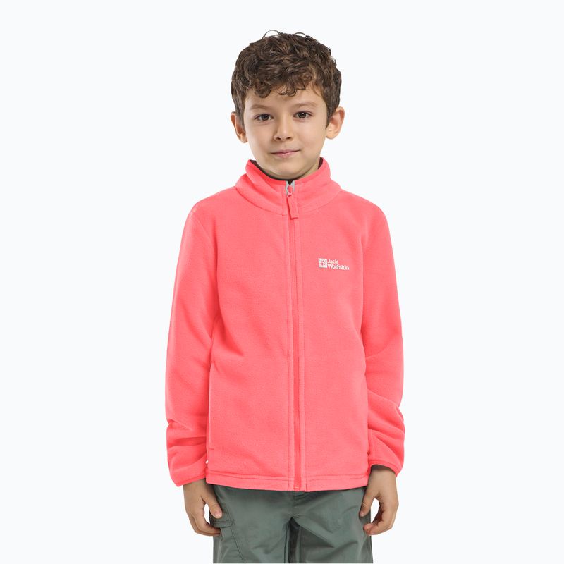 Jack Wolfskin Taunus sunset coral children's fleece sweatshirt 7