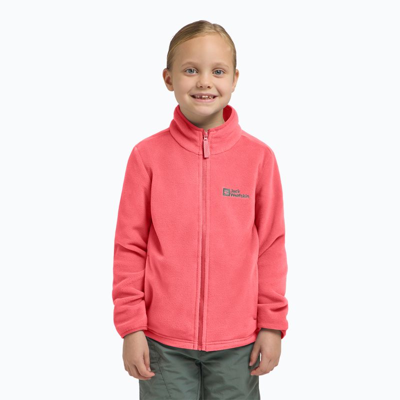 Jack Wolfskin Taunus sunset coral children's fleece sweatshirt 12