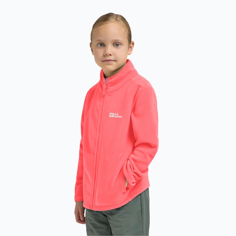 Jack Wolfskin Taunus sunset coral children's fleece sweatshirt 15