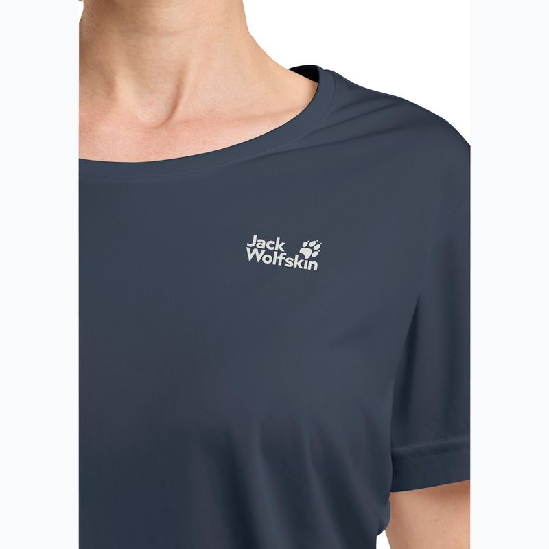 Women's trekking T-shirt Jack Wolfskin Tech T midnight sky 5