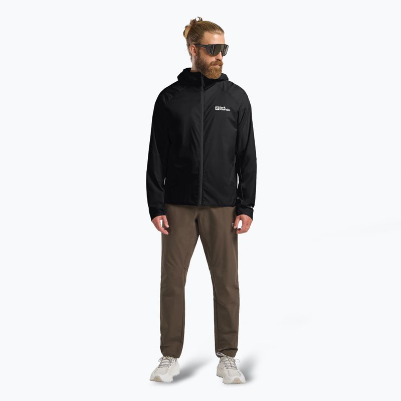 Men's wind jacket Jack Wolfskin Prelight Octa black 2