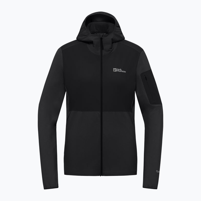 Women's fleece top Jack Wolfskin Prelight Trail Hoody black 7